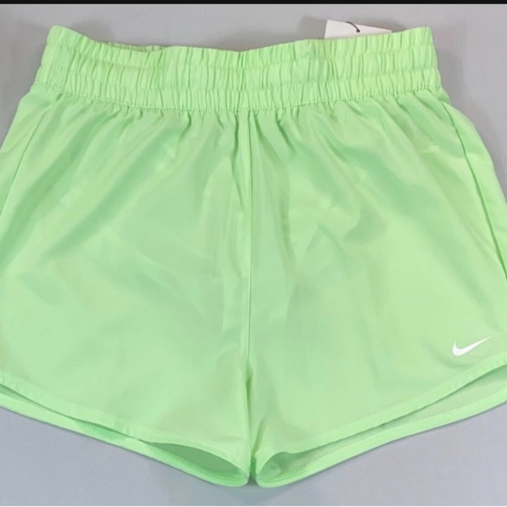 NEW Nike Kids Training Shorts Lime Green Girls Size Large NWT